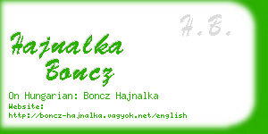 hajnalka boncz business card